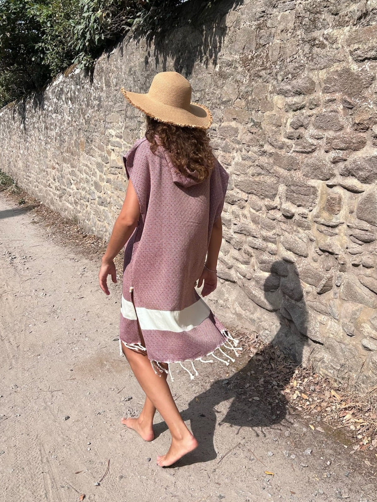 Poncho Diamant Violet Aubergine
