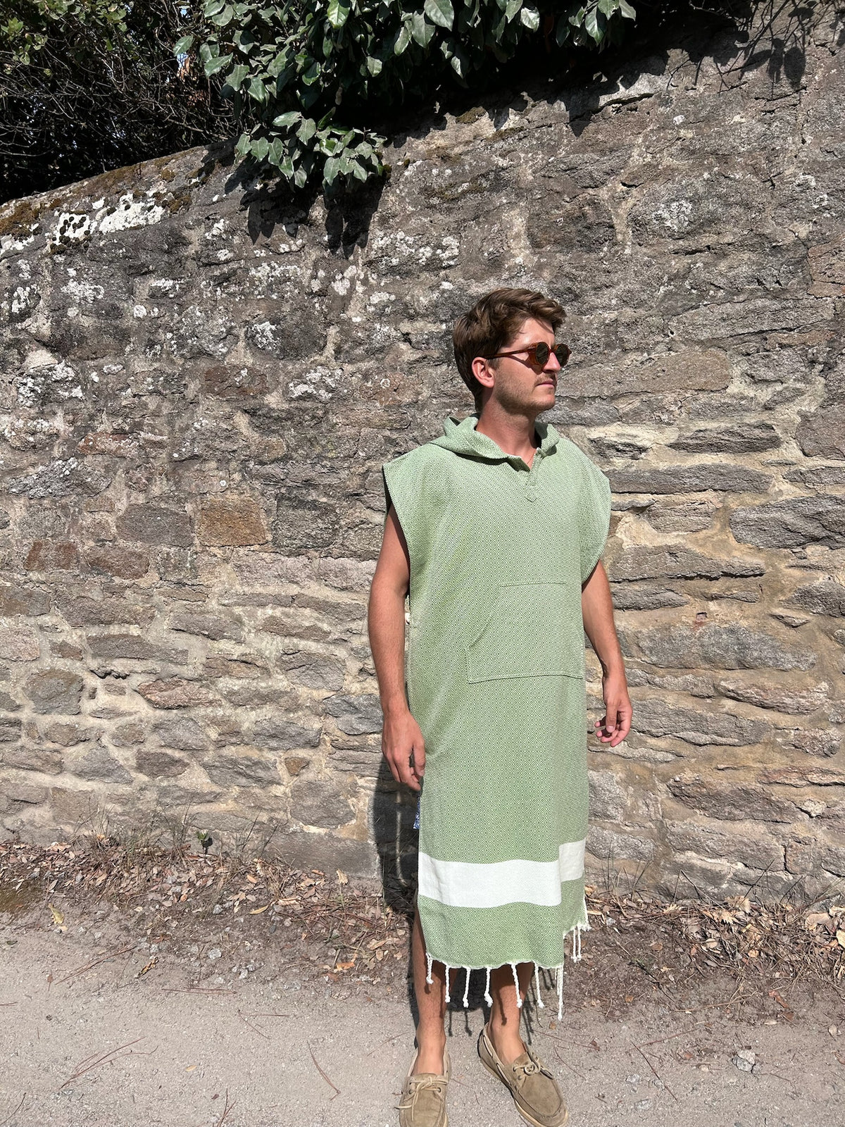 Poncho Diamant Vert Olive