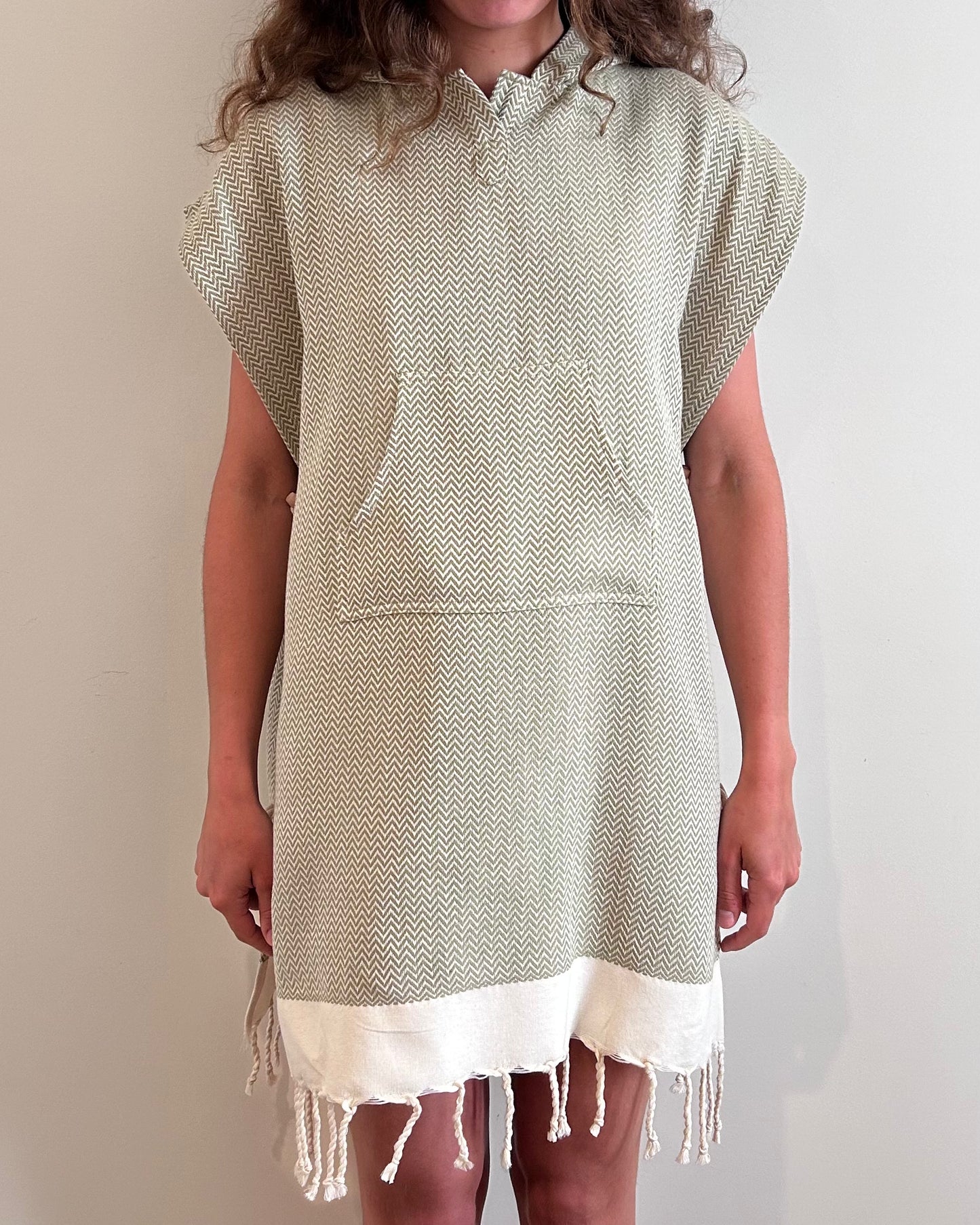 Poncho Chevron Kaki Clair