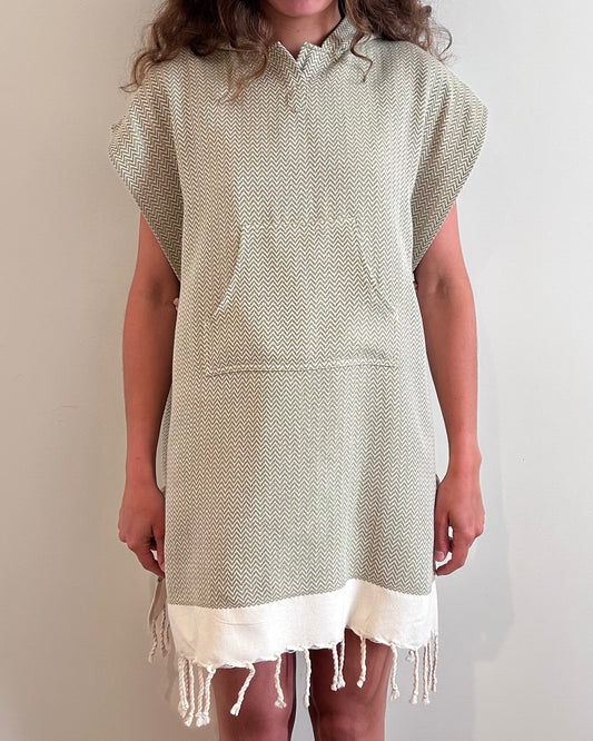Poncho Chevron Kaki Clair