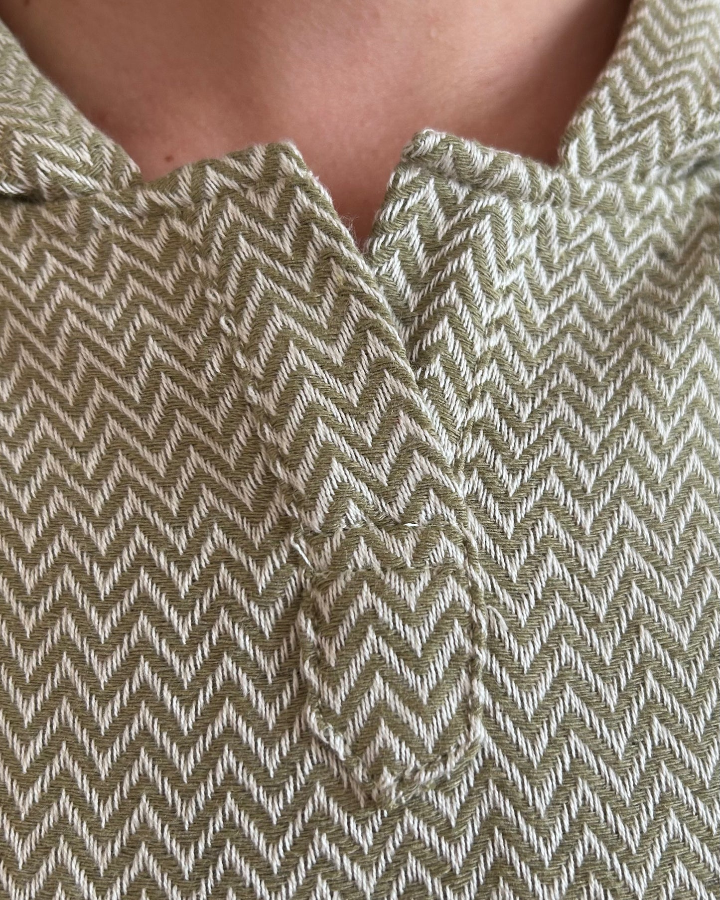 Poncho Chevron Kaki Clair