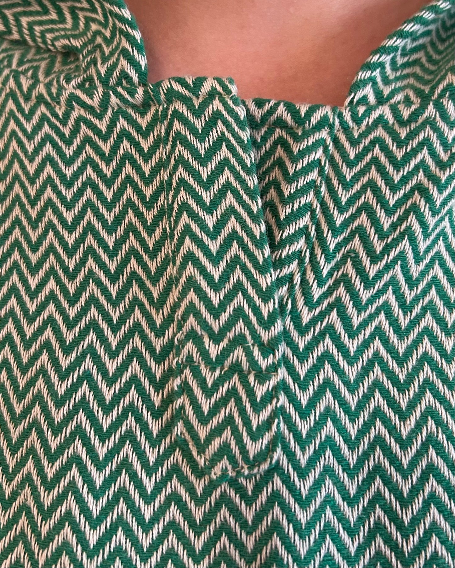 Poncho Chevron Vert Gazon