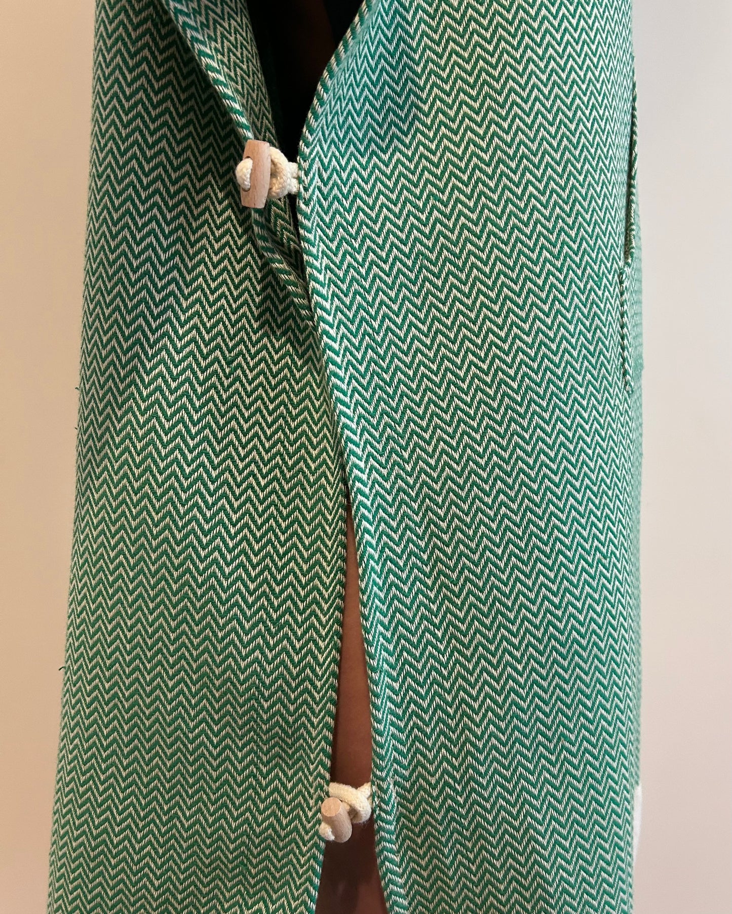 Poncho Chevron Vert Gazon