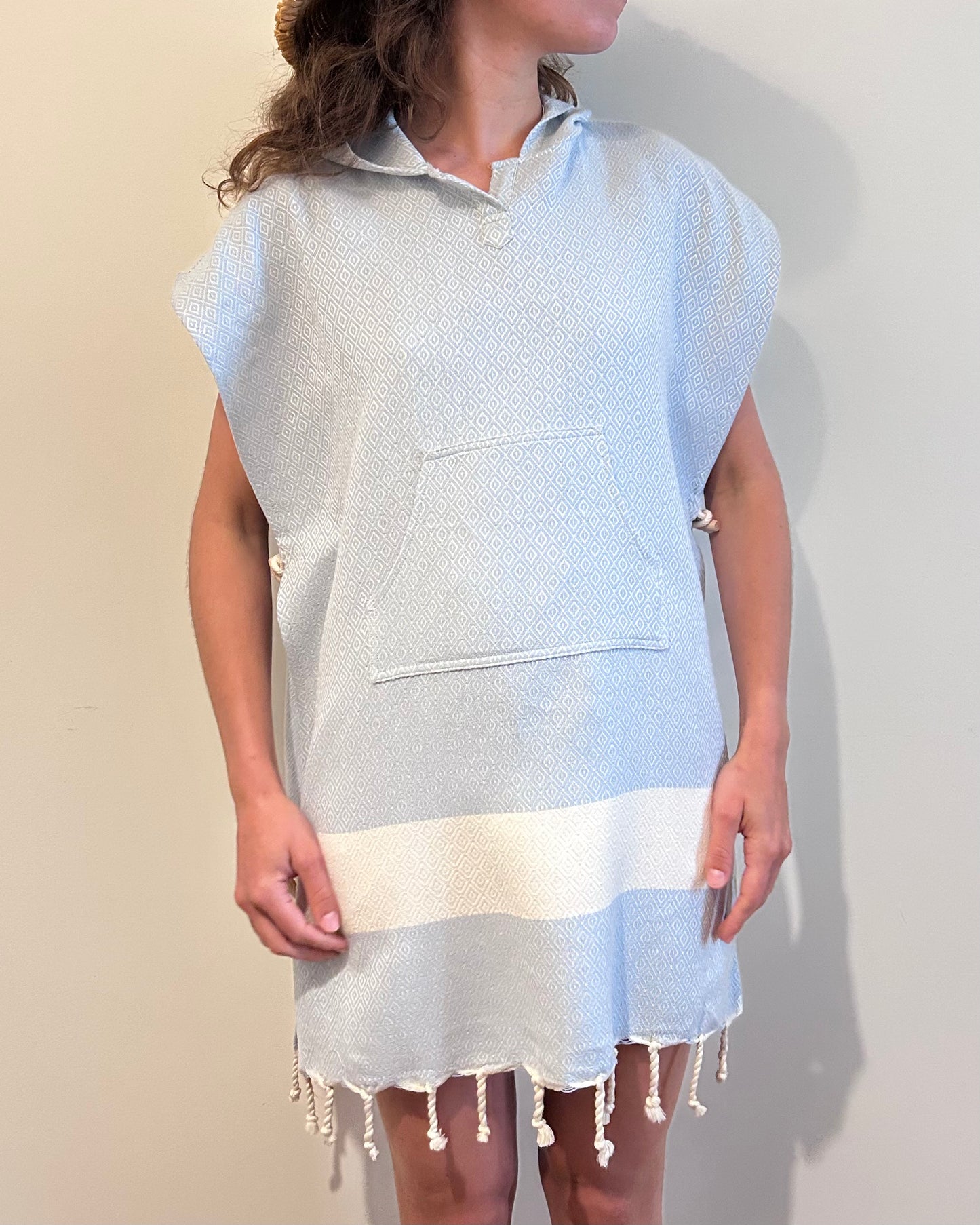 Poncho Diamant Bleu Ciel