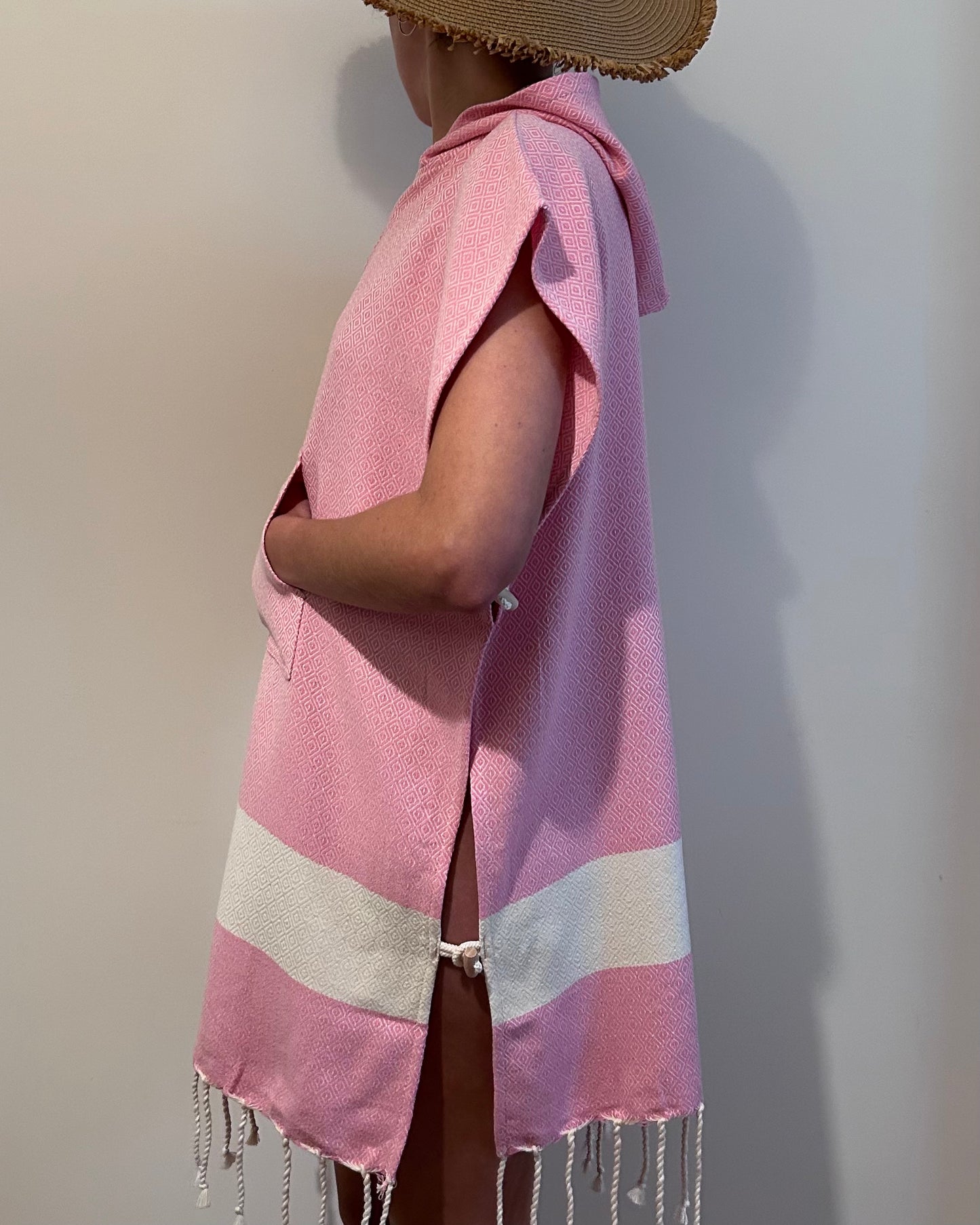Poncho Diamant Rose Bonbon