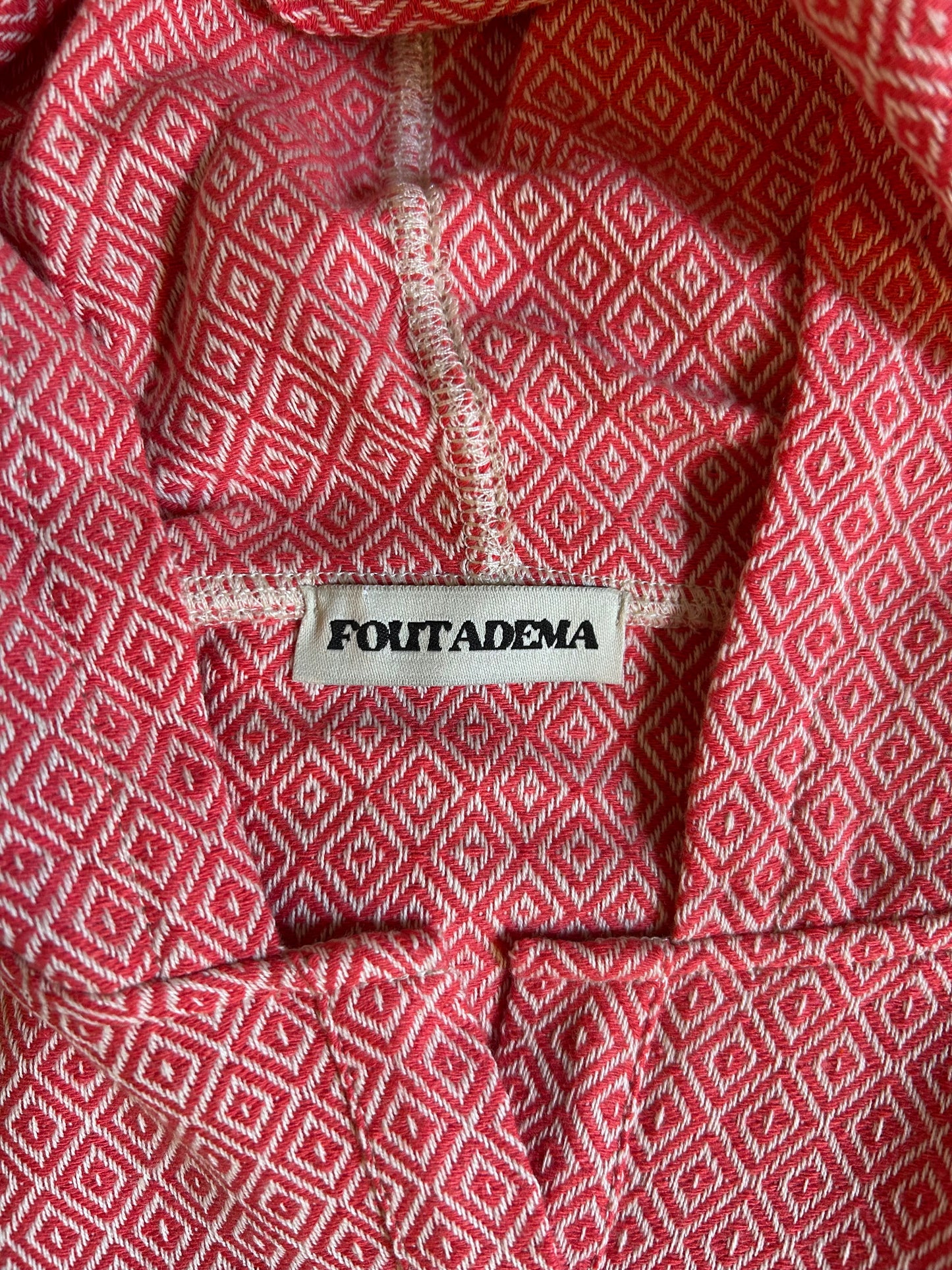 Poncho Diamant Rouge Corail