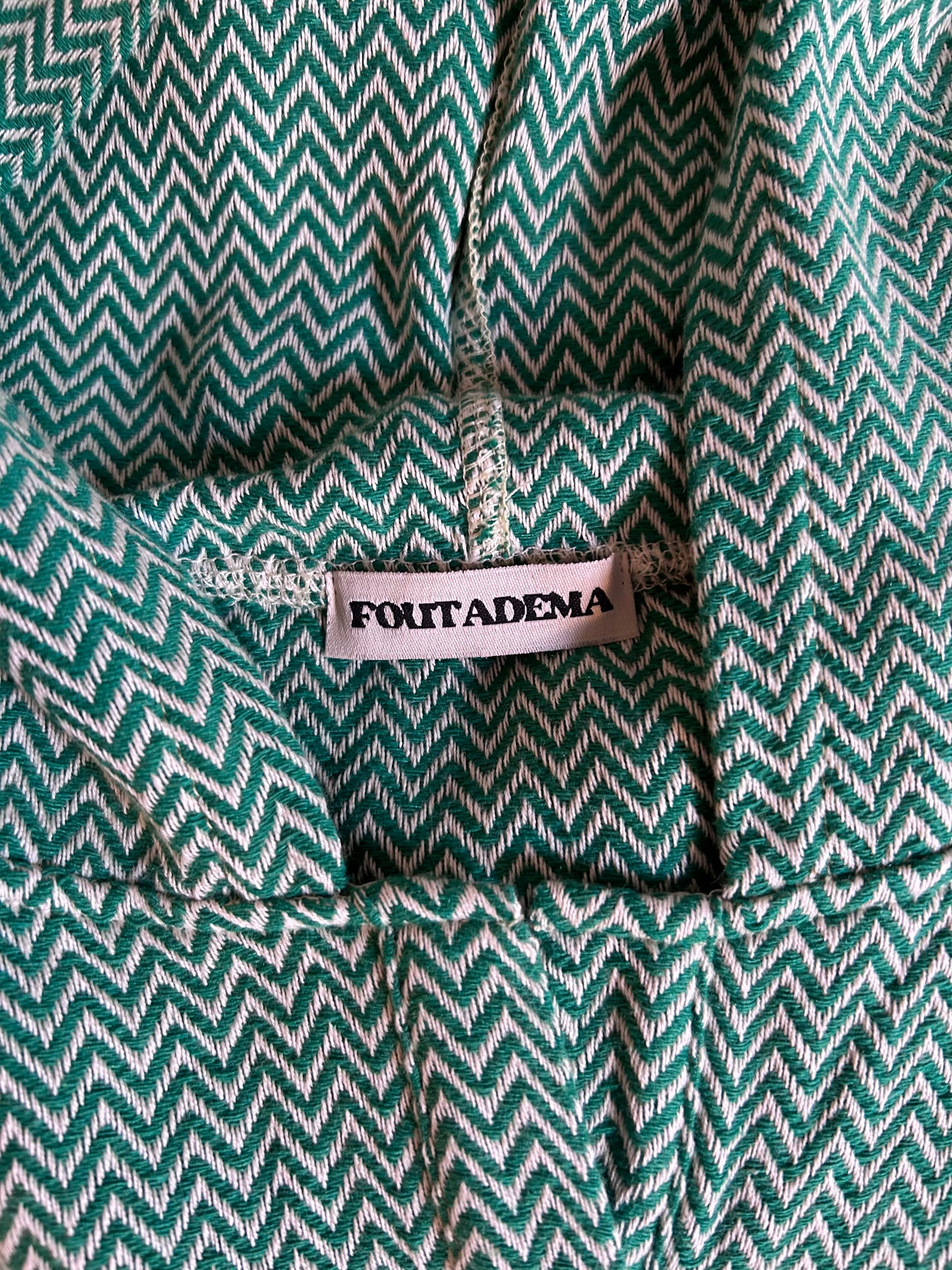 Poncho Chevron Vert Gazon