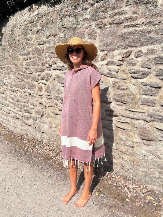 Poncho Diamant Violet Aubergine